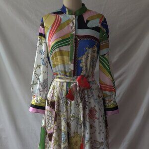 Zara Zodiac Printed Shirt Dress